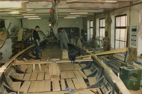 Budowa łodzi Jomsborg W Chałupach na Helu.
